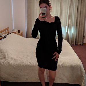 Black winter dining dress